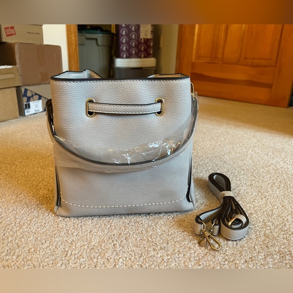 Beginning Boutique Gray Nemesis Bucket Bag - Picture 4 of 6